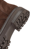 Kadın Kahverengi Fermuarlı Süet Deri Bot | Derimod