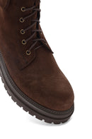 Kadın Kahverengi Fermuarlı Süet Deri Bot | Derimod