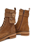 Kadın Taba Fermuarlı Süet Deri Bot | Derimod