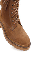 Kadın Taba Fermuarlı Süet Deri Bot | Derimod