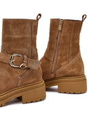 Kadın Taba Fermuarlı Kalın Tabanlı Süet Deri Bot | Derimod