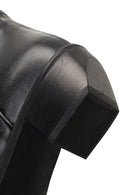 Kadın Siyah Kısa Topuklu Deri Kovboy Çizme | Derimod