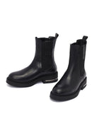 Women's Black Leather Chelsea Boot | Derimod