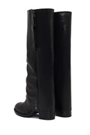 Kadın Siyah Kalın Topuklu Deri Çizme | Derimod