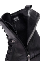 Kadın Siyah Fermuarlı Deri Postal Bot | Derimod