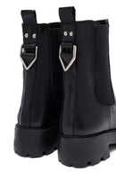 Kadın Siyah Kalın Tabanlı Deri Chelsea Bot | Derimod