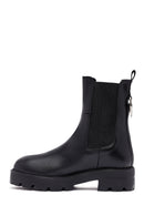 Kadın Siyah Kalın Tabanlı Deri Chelsea Bot | Derimod