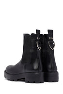 Kadın Siyah Kalın Tabanlı Deri Chelsea Bot | Derimod