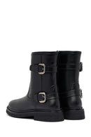 Kadın Siyah Fermuarlı Deri Bot | Derimod