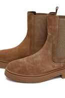 Women's Mink Suede Leather Chelsea Boot | Derimod