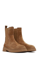 Women's Mink Suede Leather Chelsea Boot | Derimod
