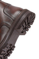 Kadın Kahverengi Fermuarlı Deri Postal Bot | Derimod