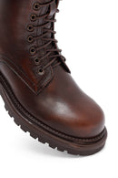 Kadın Kahverengi Fermuarlı Deri Postal Bot | Derimod