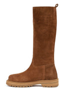 Kadın Taba Kalın Tabanlı Süet Deri Çizme | Derimod