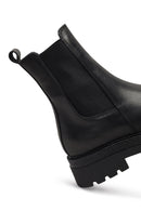 Kadın Siyah Kalın Tabanlı Deri Chelsea Bot | Derimod