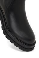 Kadın Siyah Kalın Tabanlı Deri Chelsea Bot | Derimod