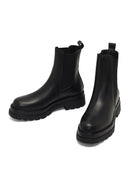 Kadın Siyah Kalın Tabanlı Deri Chelsea Bot | Derimod