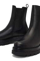 Kadın Siyah Kalın Tabanlı Deri Chelsea Bot | Derimod