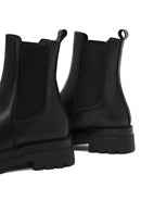 Kadın Siyah Kalın Tabanlı Deri Chelsea Bot | Derimod