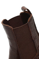 Kadın Kahverengi Kalın Tabanlı Deri Chelsea Bot | Derimod