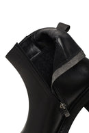 Kadın Siyah Fermuarlı Deri Bot | Derimod