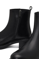 Kadın Siyah Fermuarlı Deri Bot | Derimod
