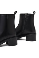 Kadın Siyah Fermuarlı Deri Bot | Derimod