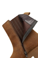 Kadın Vizon Fermuarlı Kalın Tabanlı Süet Deri Bot | Derimod