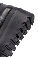 Kadın Siyah Fermuarlı Kalın Tabanlı Deri Bot | Derimod