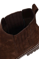 Women's Brown Suede Leather Chelsea Boot | Derimod