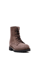 Kadın Vizon Fermurlı Kalın Tabanlı Süet Deri Postal Bot | Derimod