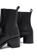 Kadın Siyah Kalın Topuklu Deri Chelsea Bot | Derimod