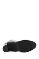 Kadın Siyah Fermuarlı Kalın Topuklu Deri Bot | Derimod