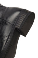 Women's Black Leather Cowboy Boot | Derimod