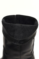 Women's Black Leather Cowboy Boot | Derimod