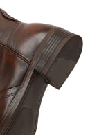 Women's Brown Leather Cowboy Boot | Derimod