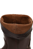 Women's Brown Leather Cowboy Boot | Derimod