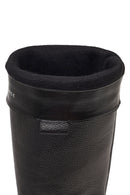 Kadın Siyah Kalın Tabanlı Deri Çizme | Derimod