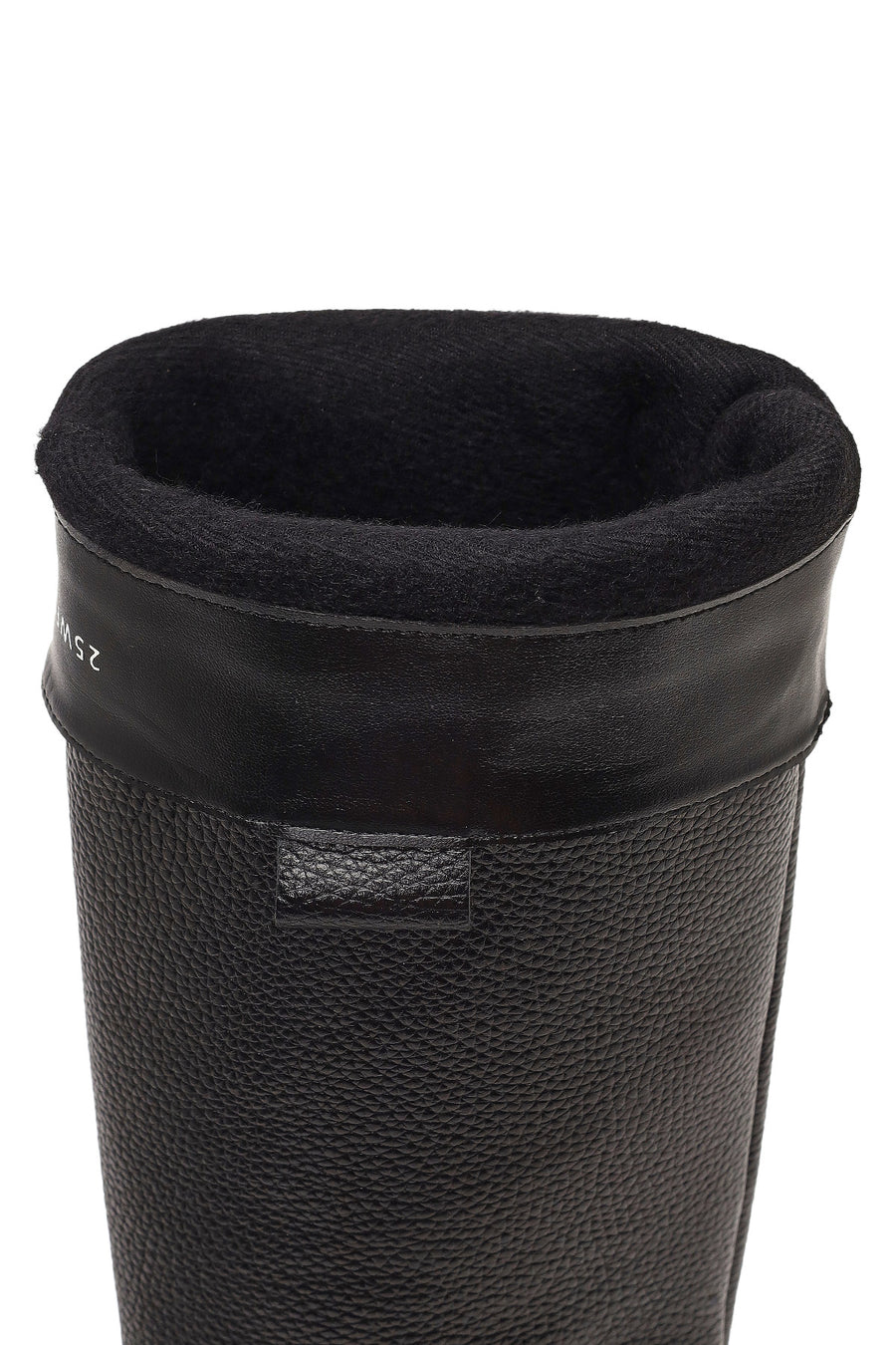 Women's Black Thick-Soled Leather Boot