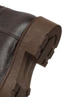 Kadın Kahverengi Kalın Tabanlı Deri Çizme | Derimod