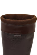 Women's Brown Thick-Soled Leather Boot | Derimod