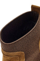 Kadın Taba Süet Deri Chelsea Bot | Derimod