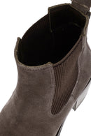 Woman Suede with Mink Heels Leather Cowboy Boots | Derimod