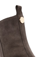 Kadın Vizon Fermuarlı Topuklu Süet Deri Bot | Derimod