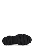 Woman Black Zippered Thick Sole Leather Boot | Derimod