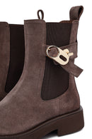 Kadın Vizon Kalın Tabanlı Süet Deri Chelsea Bot | Derimod