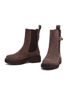 Kadın Vizon Kalın Tabanlı Süet Deri Chelsea Bot | Derimod