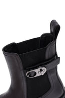 Kadın Siyah Kalın Tabanlı Deri Chelsea Bot | Derimod