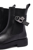Kadın Siyah Kalın Tabanlı Deri Chelsea Bot | Derimod