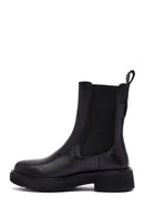 Kadın Siyah Kalın Tabanlı Deri Chelsea Bot | Derimod